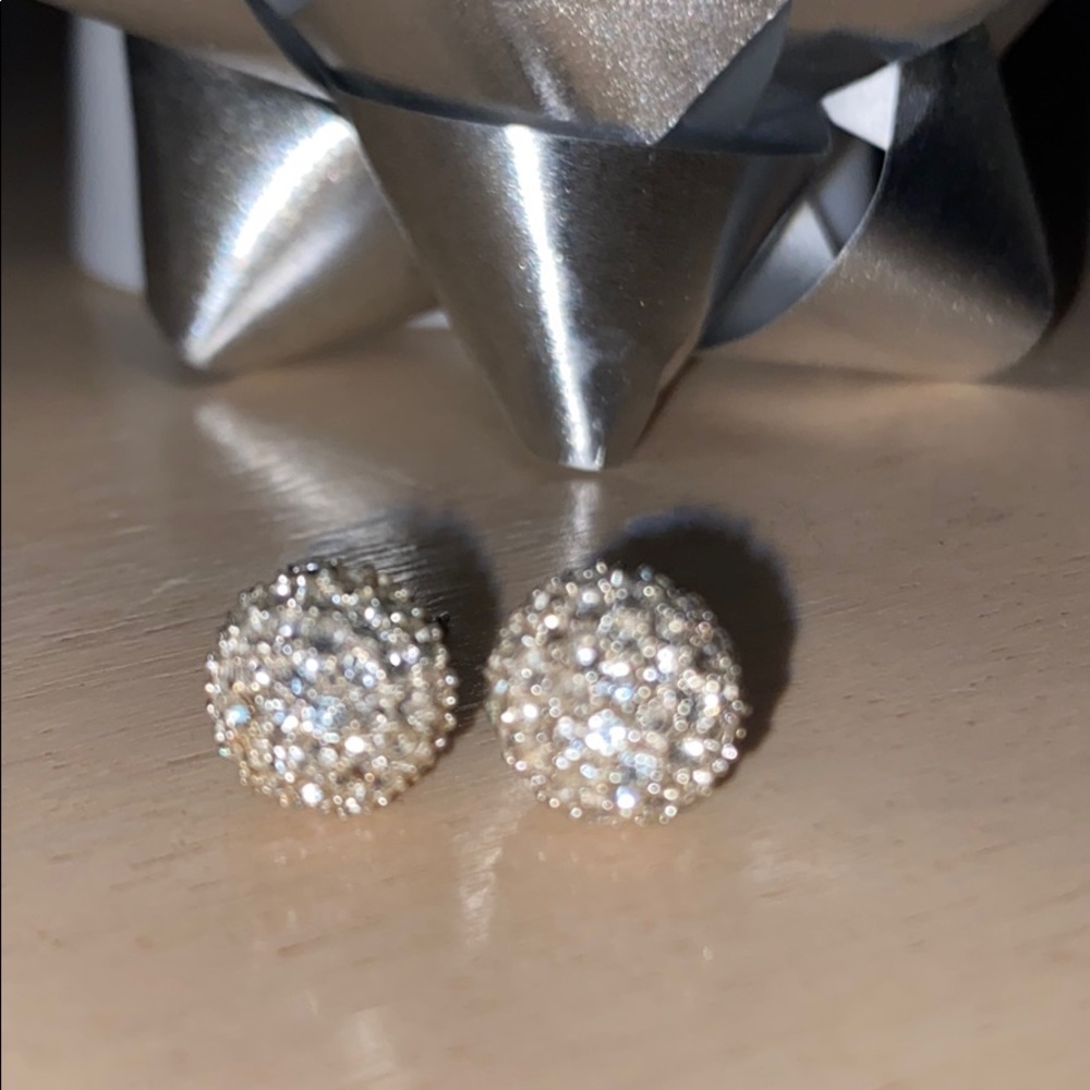 Gemstone ball earrings